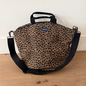 Parker Thatch Leopard Meow Canvas Oversized Tote
